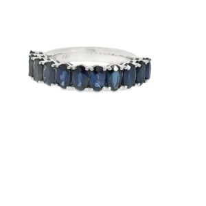 Oval Vertical Sapphire Band