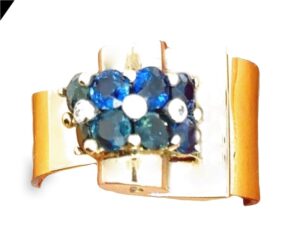 1940s Retro-Modern Sapphire Diamond Ring