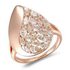 Le VianÂ® 14K Strawberry Gold Teardrop Vanilla Diamond Cluster Ring