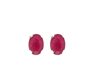 Small Ruby Stud Earrings